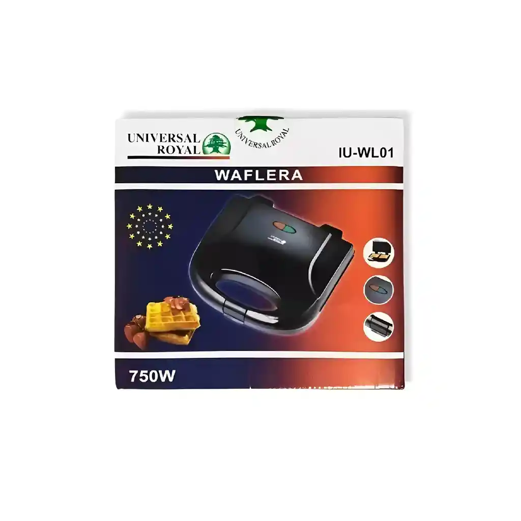 Waflera Eléctrica Universal Royal Dos Puestos 750w Wafflera