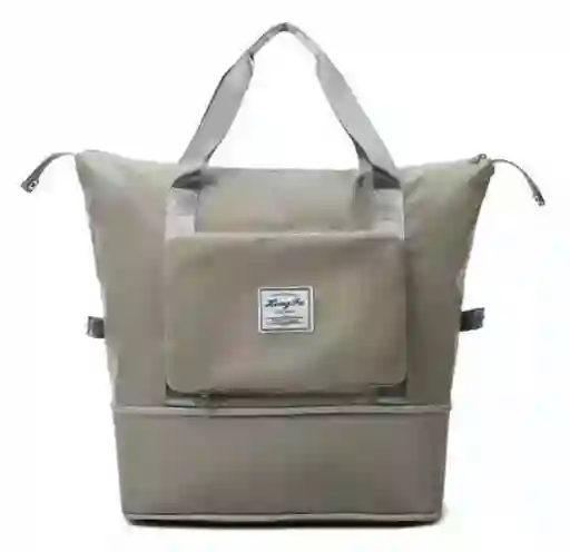 Bolso Morral Expandible Viajero Impermeable Gym Yoga - Gris
