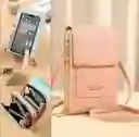 Bolso Billetera Porta Celular Visor Pantalla Táctil - Rosa
