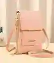 Bolso Billetera Porta Celular Visor Pantalla Táctil - Rosa