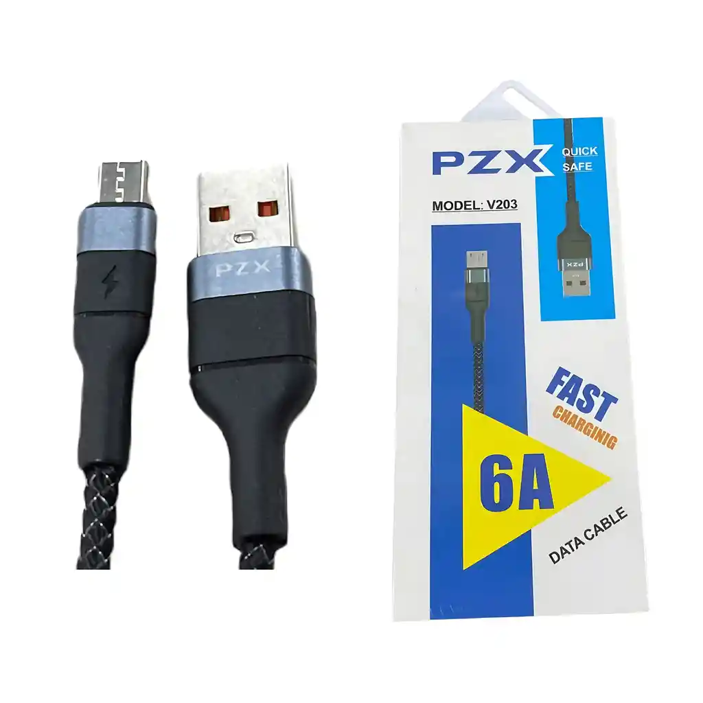 Cable De Carga Y Datos 6a Micro Usb (v8) Acordonado V203 Pzx