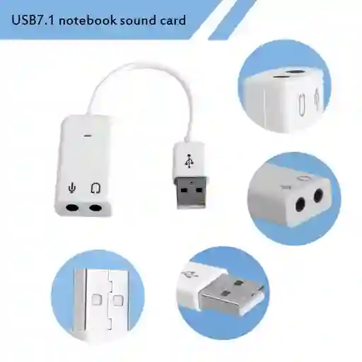 Adaptador Usb De Sonido 7.1 Tipo Cable