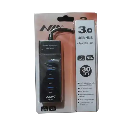Multipuertos Nia Usb 3.0 De 4 Puertos Usb