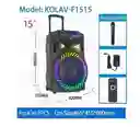 Parlante Kolav-f1515 De 15 Pulgadas Recargable Portátil