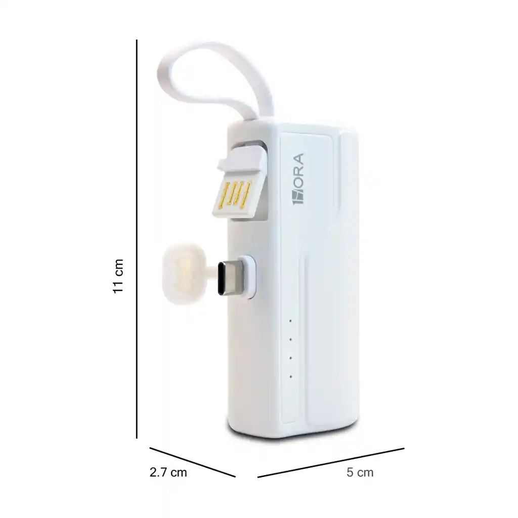 Power Bank 4500mah Mini Batería Portátil Tipo C 1hora Gar:262