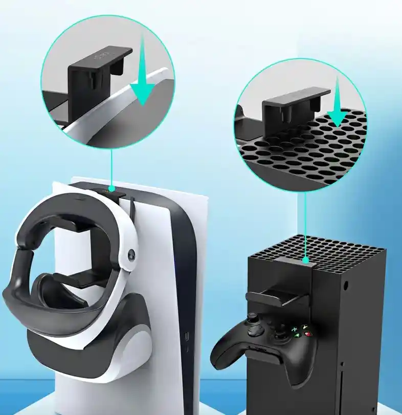 Base Para Mando Ps5/xbox Montaje En Consola / 2 Puestos