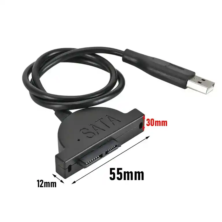 Cable Adaptador Mini Sata A Usb 2.0 Unidad Cd / Dvd Portátil