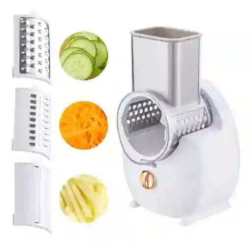 Picador Rallador Eléctrico De Verduras Multifunción Con 3 Cuchillas