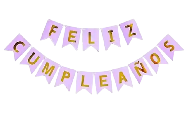 Banderin Feliz Cumpleaños Lila