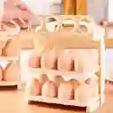 Organizador Huevos Tres Niveles Plegable 24 Huevos