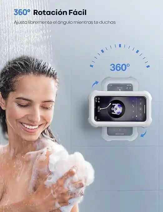 Soporte De Celular Impermeable Ducha Giro 360