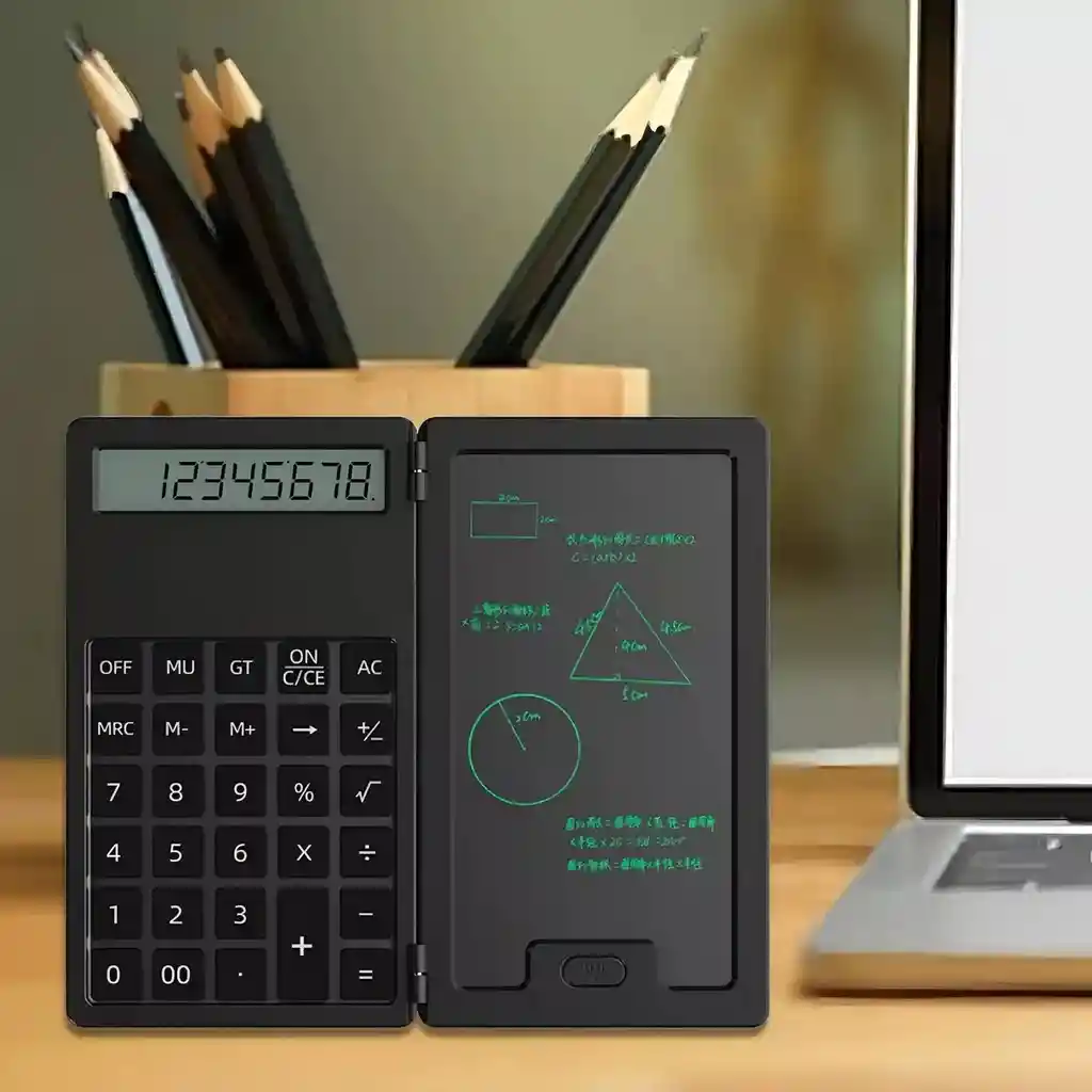 Calculadora Digital Con Bloc De Notas Y Bolígrafo Mágico