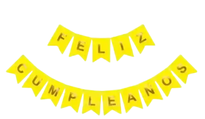 Banderin Feliz Cumpleaños Amarillo
