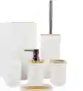 Juego De Baño Tapa Plana Redondo 6 Piezas