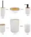 Juego De Baño Tapa Plana Redondo 6 Piezas