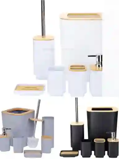 Juego De Baño Cuadrado 6 Piezas