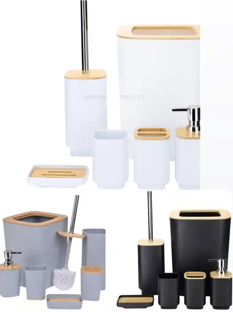 Juego De Baño Cuadrado 6 Piezas