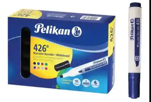 Marcador Borrable Azul Pelikan Caja X10 Unidades