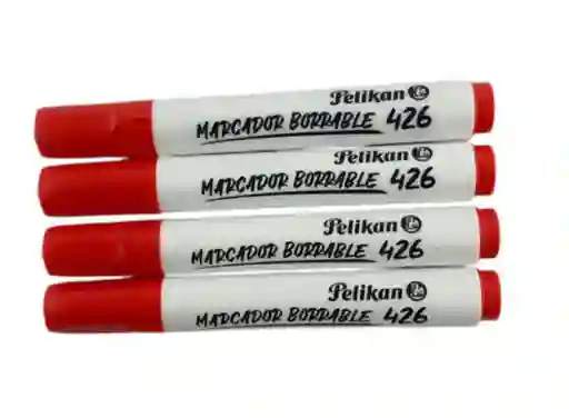 Marcador Borrable Rojo Pelikan X10 Unidades