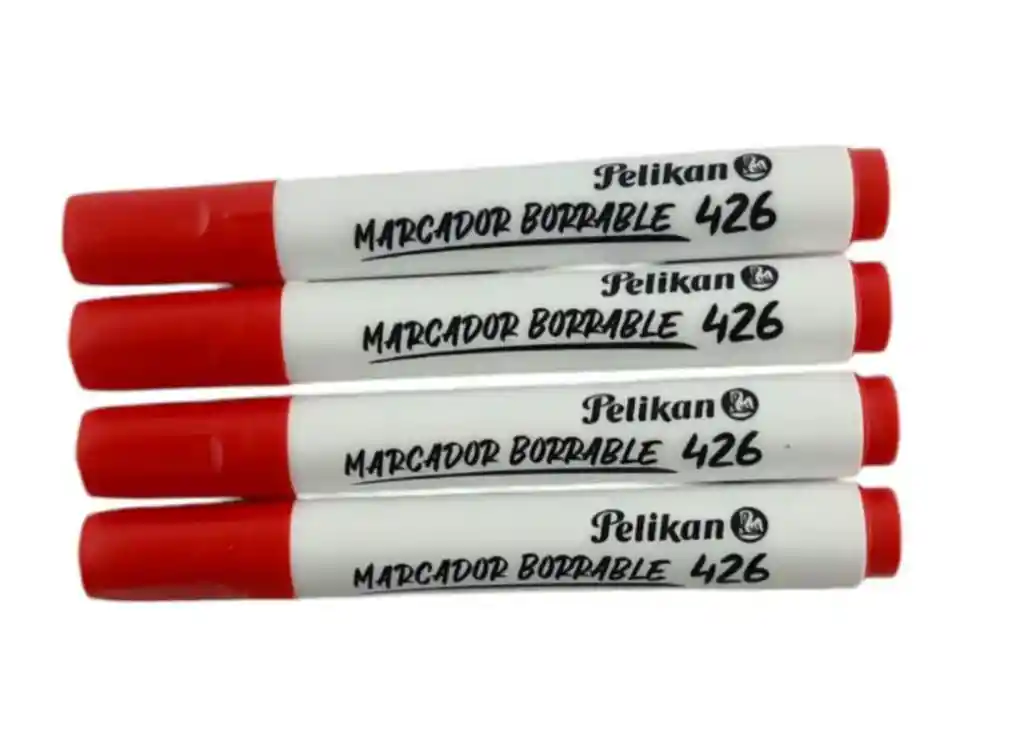 Marcador Borrable Rojo Pelikan X10 Unidades