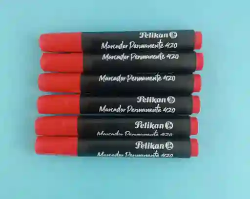 Marcador Permanente Rojo Pelikan X10 Unidades