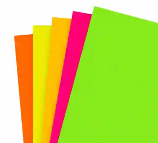 Cartulina 1/8 Fluor Paquete X7