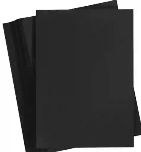 Cartulina 1/8 Negra Paquete X7