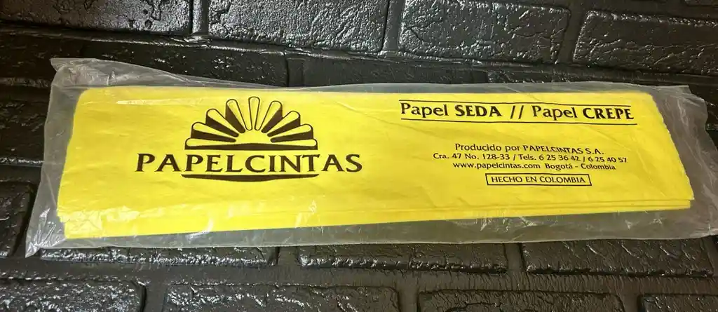 Papel Crepe Pliego Amarillo Unidad