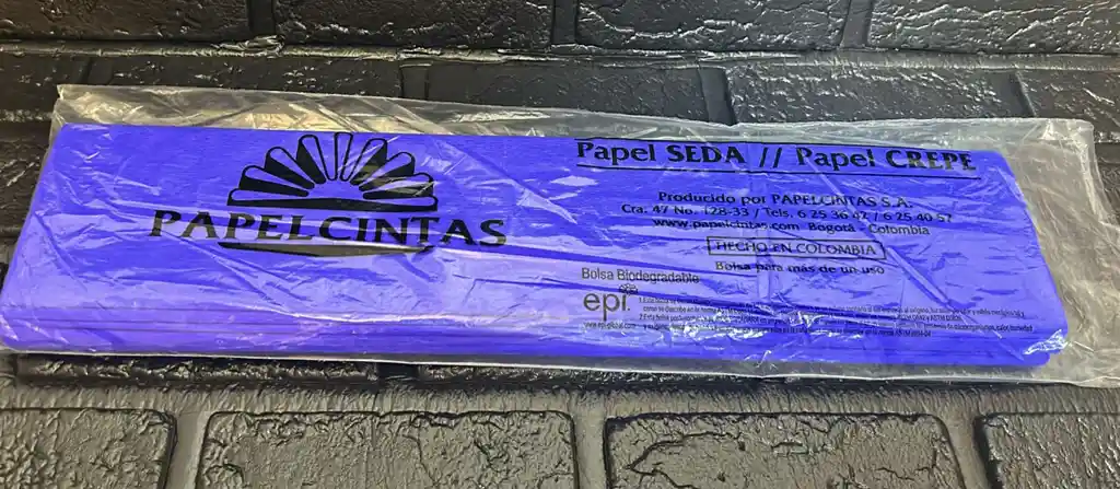 Papel Crepe Pliego Azul Oscuro Unidad