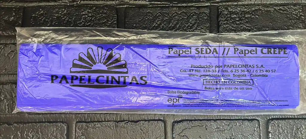 Papel Crepe Pliego Azul Oscuro Unidad