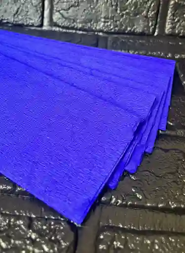 Papel Crepe Pliego Azul Oscuro Unidad