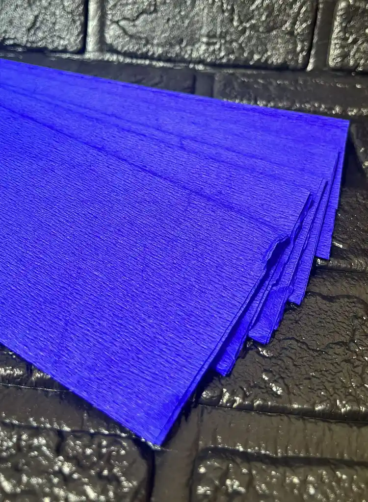 Papel Crepe Pliego Azul Oscuro Unidad