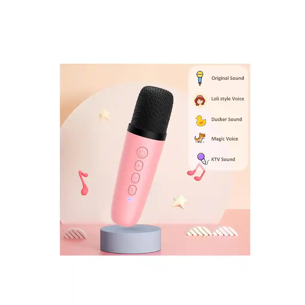 Mini Máquina De Karaoke Para Niños Y Adultos, Altavoz Bluetooth Portátil Con Micrófono, Compatible Con Entrada Tf/aux/voz Mágica Divertida