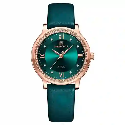 Reloj Naviforce Casual Nf5036 Mujer Cuero + Estuche