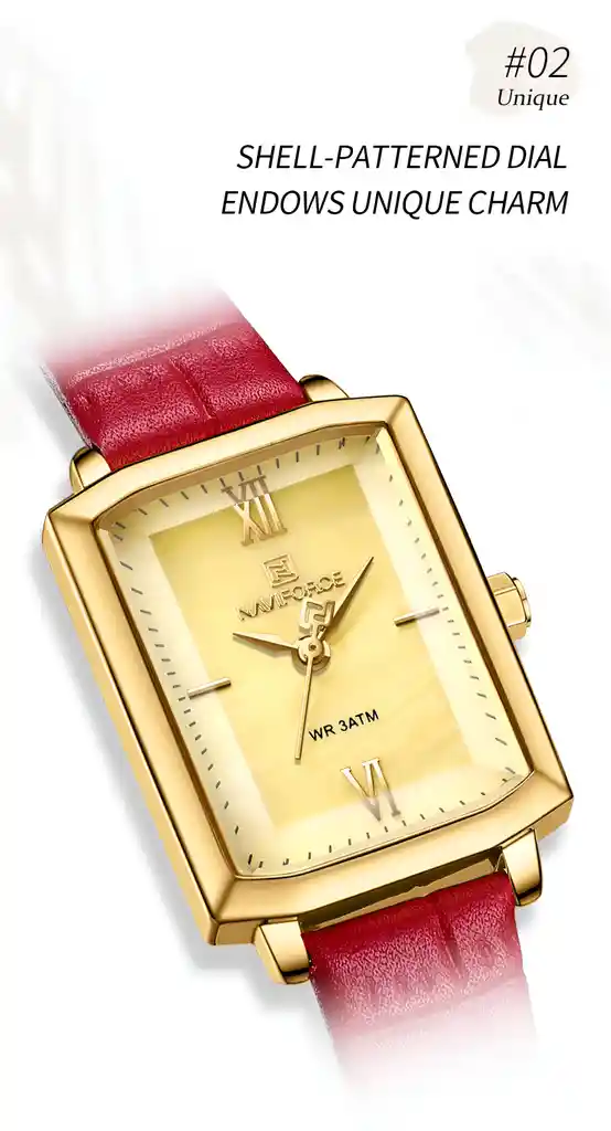 Reloj Naviforce Casual Nf5039 Mujer Cuero + Estuche