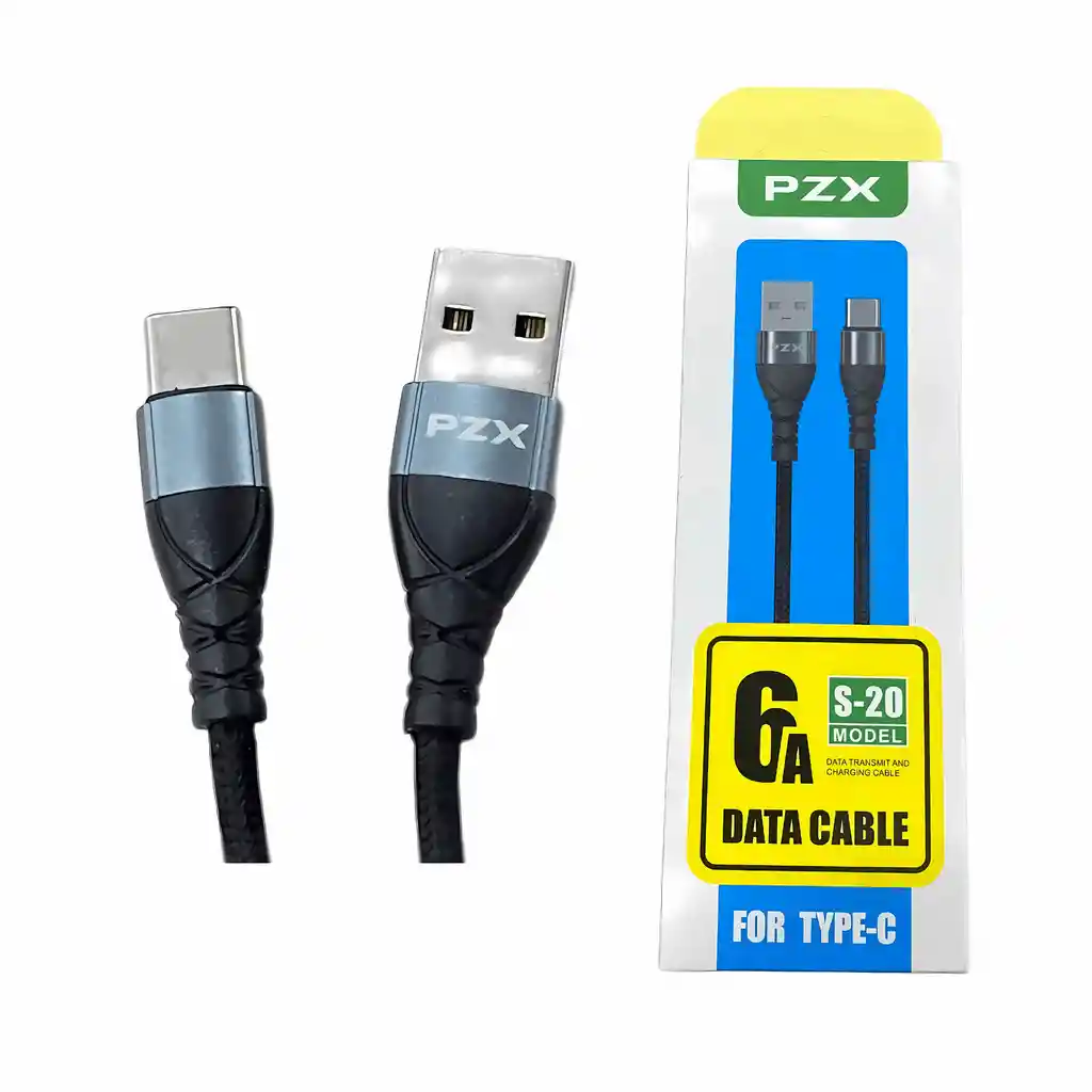 Cable De Carga Y Datos 6a 1 Metro Tipo C Acordonado S-20 Pzx
