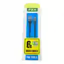 Cable De Carga Y Datos 6a 1 Metro Tipo C Acordonado S-20 Pzx