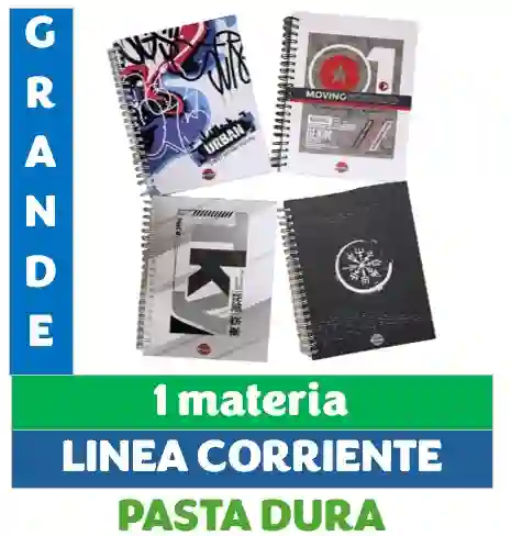 Cuaderno Pasta Dura Linea Corriente Niño Masculino
