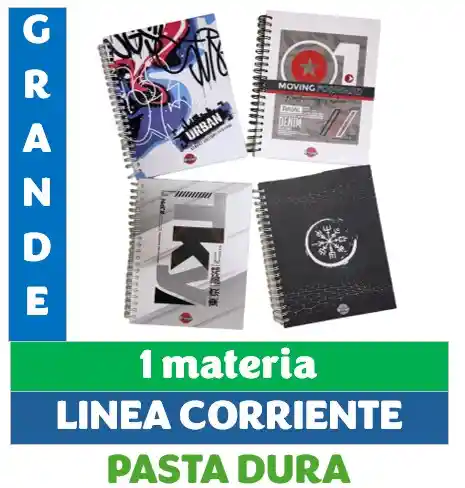 Cuaderno Pasta Dura Linea Corriente Niño Masculino