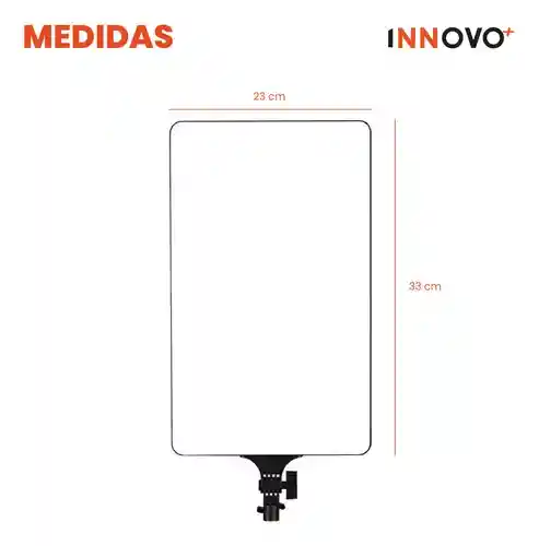 Panel De Luz Profesional 3000w Trípode Control Remoto 3 Tonos Ajustable Innovo Rl Led