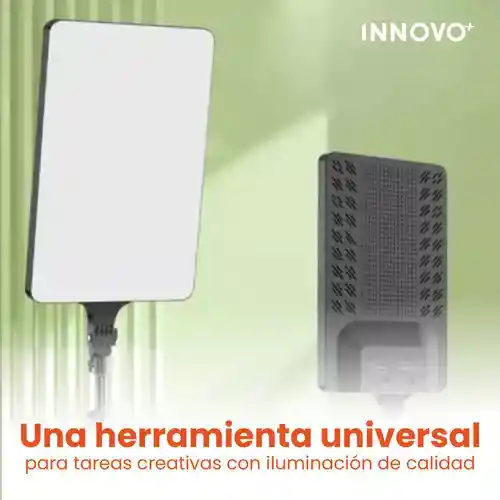 Panel De Luz Profesional 3000w Trípode Control Remoto 3 Tonos Ajustable Innovo Rl Led