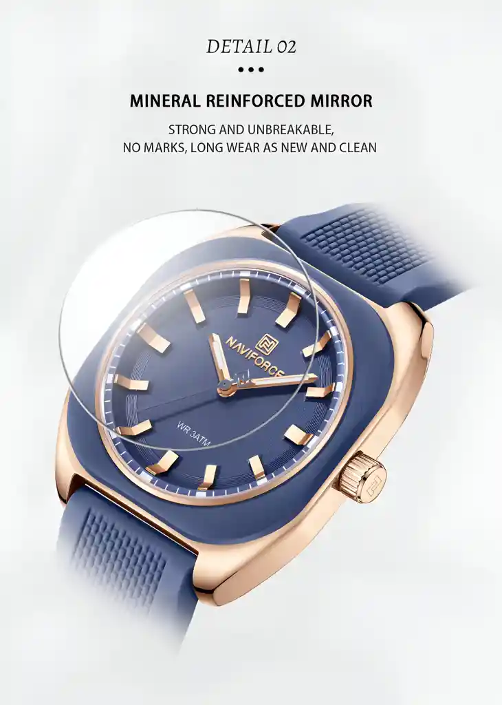 Reloj Naviforce Sport Nf5061 Mujer Goma + Estuche