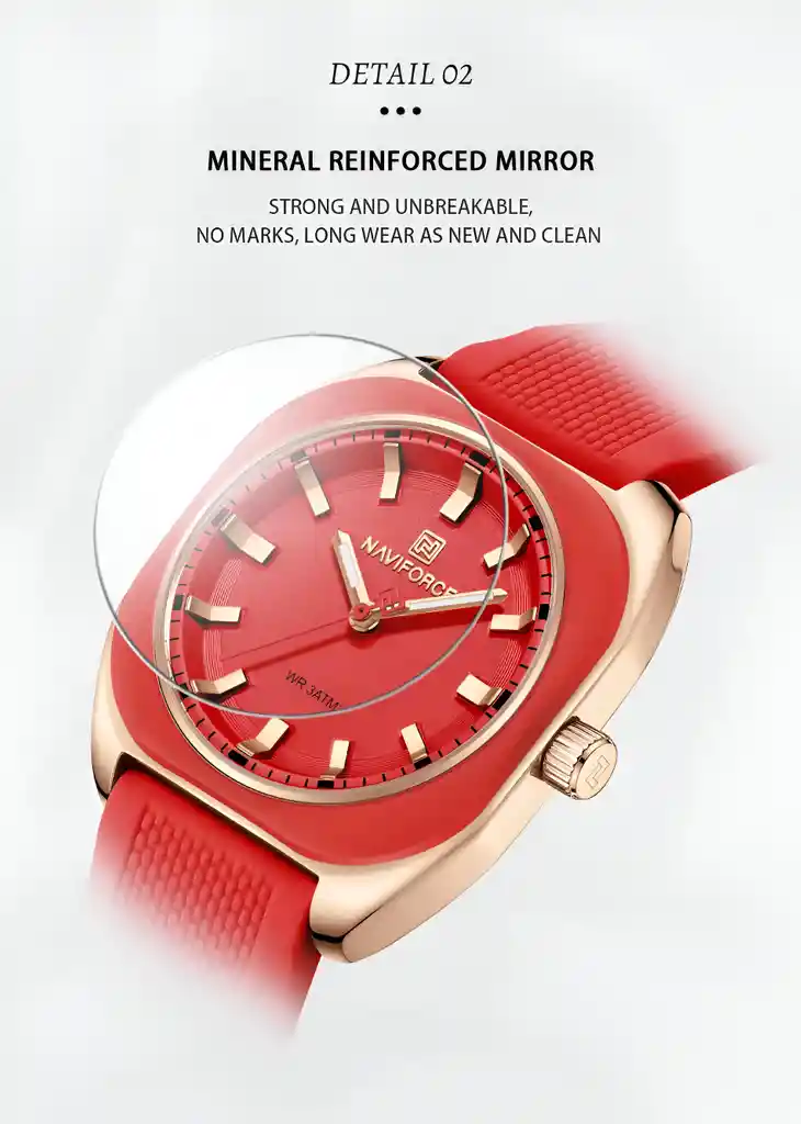 Reloj Naviforce Sport Nf5061 Mujer Goma + Estuche