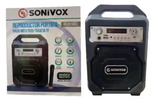 Parlante Bluetooth Portátil Sonivox Vs Ss1963 Micrófono