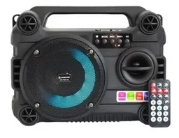 Parlante Portátil Vs-ps2745 Negro Luz Led Control Remoto