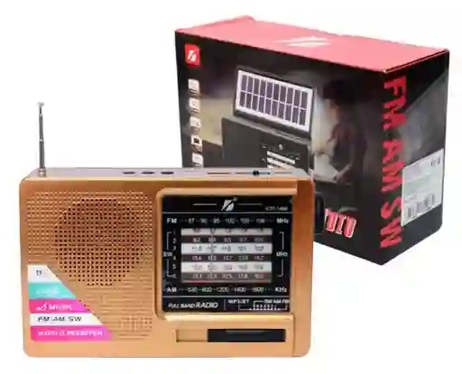 Radio Full Bands Bluetooth Con Puerto Usb-tf Panel Solar