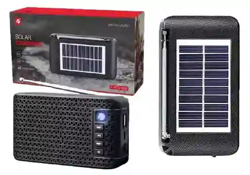 Bocina Portátil Con Carga Solar Bluetooth/radio/fm/usb/micro