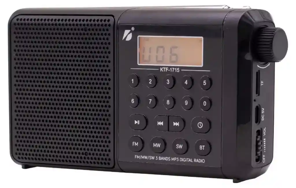 Radio 3 Bandas Parlante Portatil Ktf-1715 Bt Fm Sd