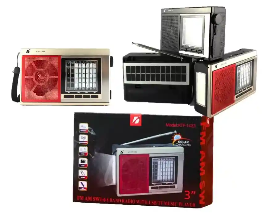 Altavoz Radio Portátil Carga Solar Inalámbrico 8 Bandas