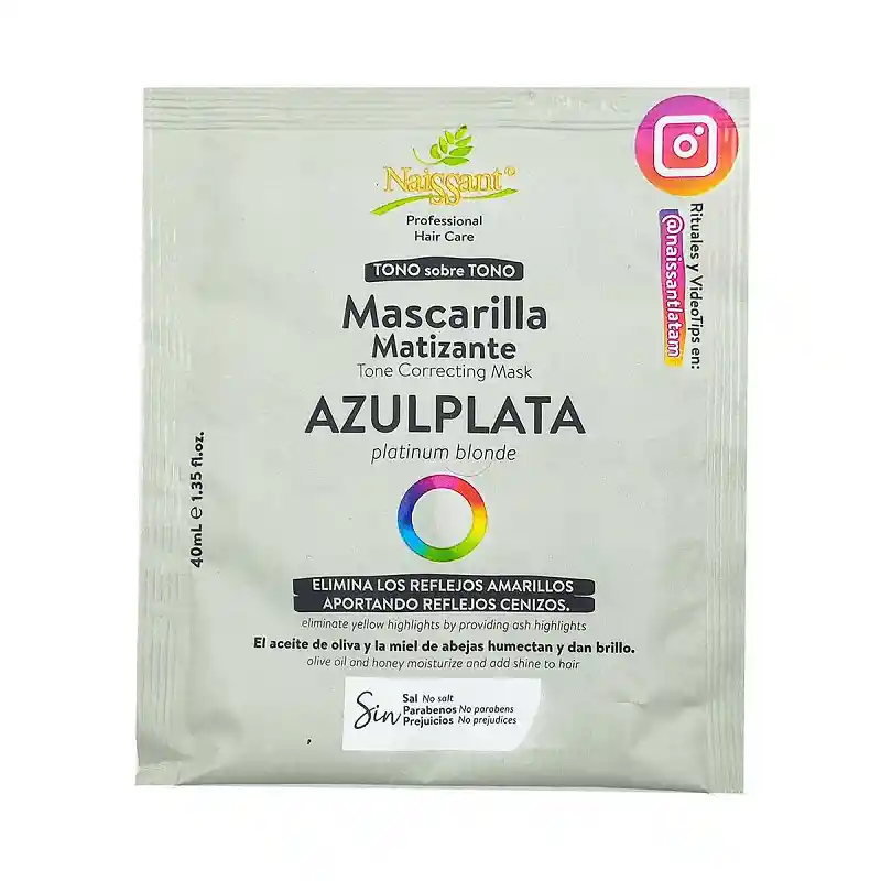 Naissant Sachet Mascarilla Matizante Tono Sobre Tono (azul Plata)